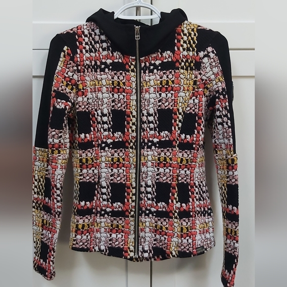 Tonia Debellis hooded plaid jacket. - Picture 1 of 15